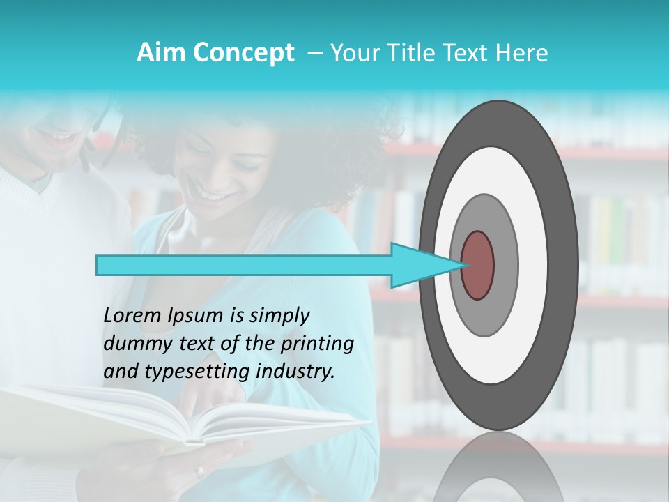 Happy Learning Attractive Female PowerPoint Template