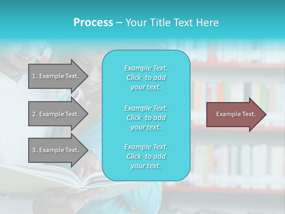 Happy Learning Attractive Female PowerPoint Template