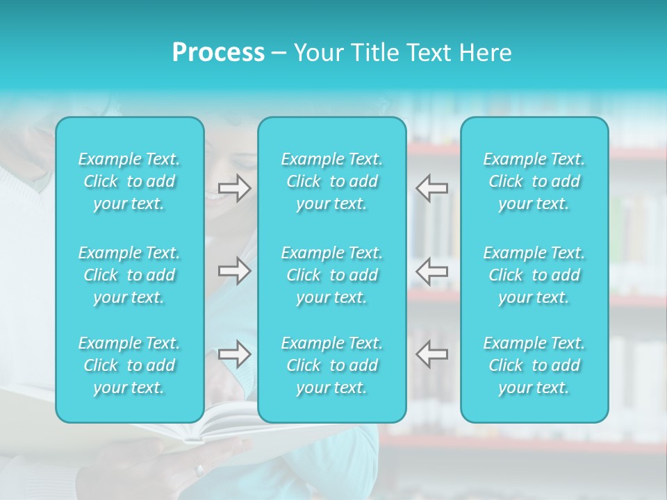 Happy Learning Attractive Female PowerPoint Template