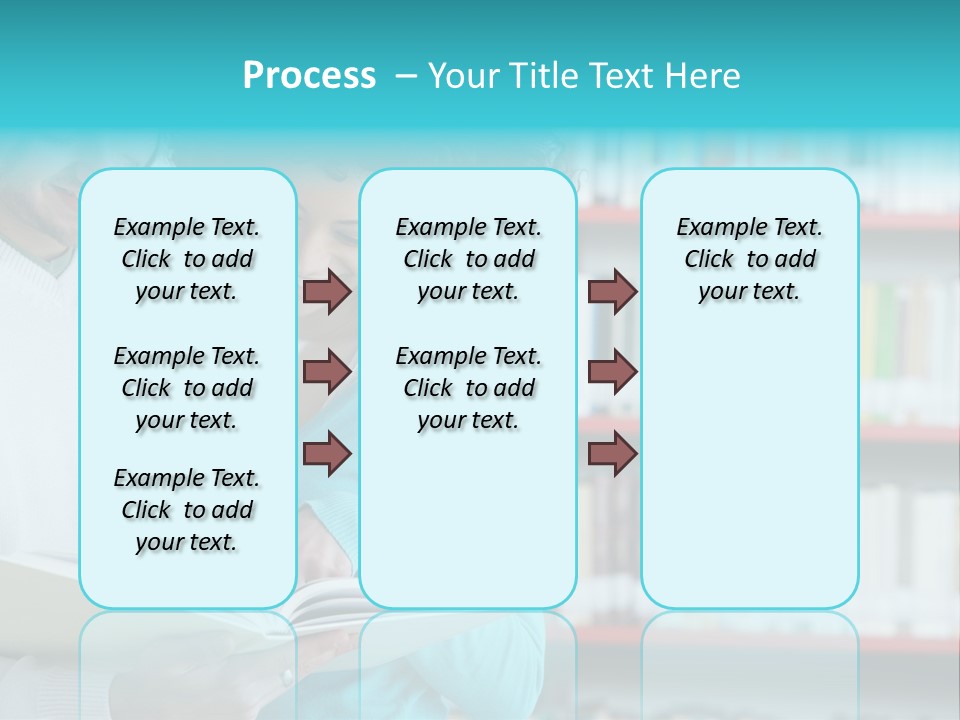 Happy Learning Attractive Female PowerPoint Template