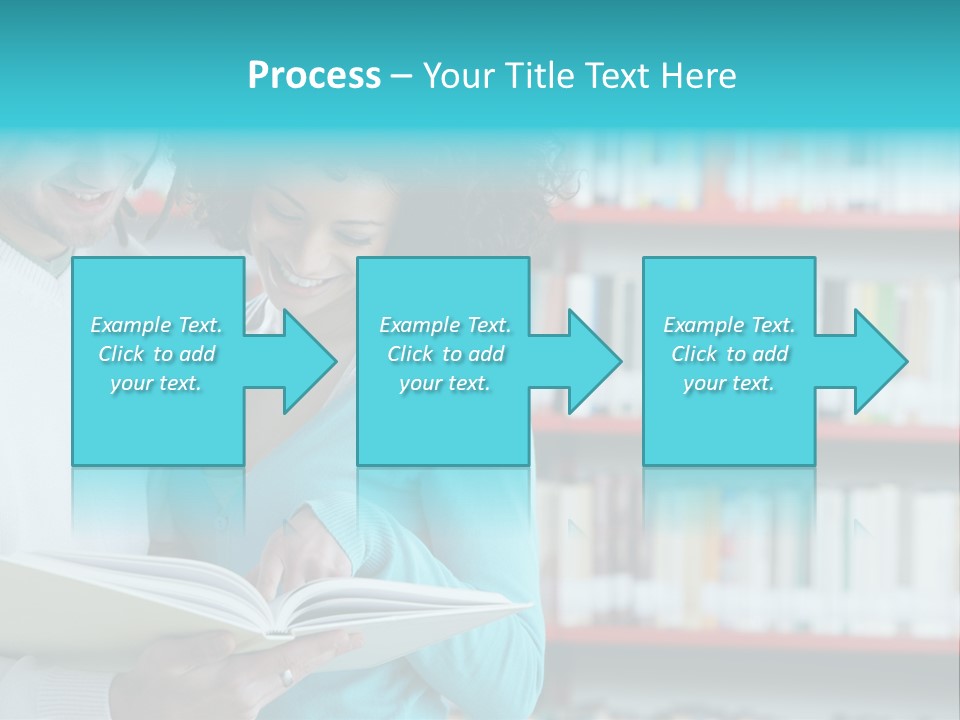 Happy Learning Attractive Female PowerPoint Template