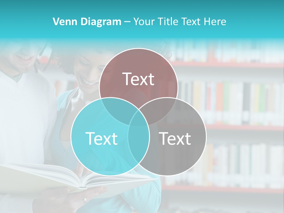 Happy Learning Attractive Female PowerPoint Template