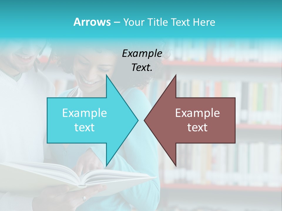 Happy Learning Attractive Female PowerPoint Template