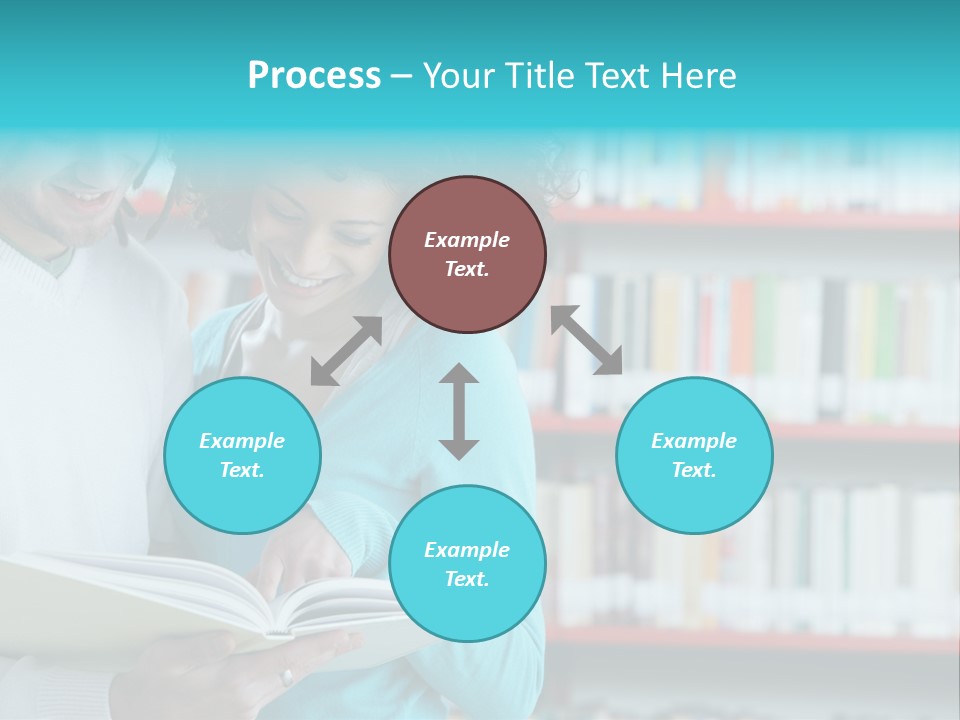 Happy Learning Attractive Female PowerPoint Template