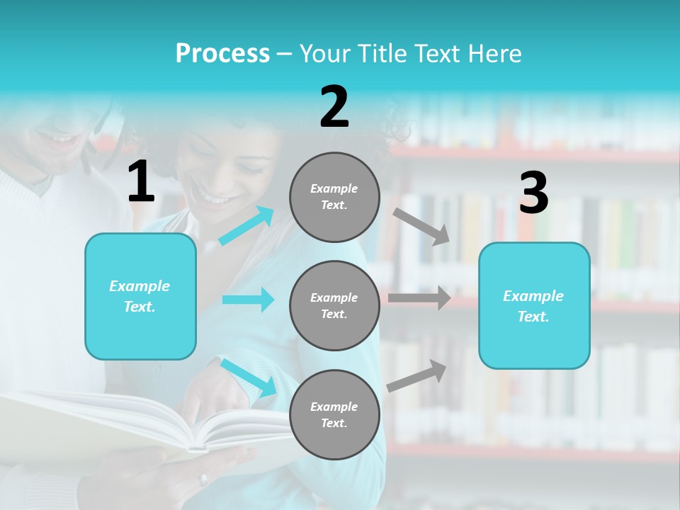 Happy Learning Attractive Female PowerPoint Template