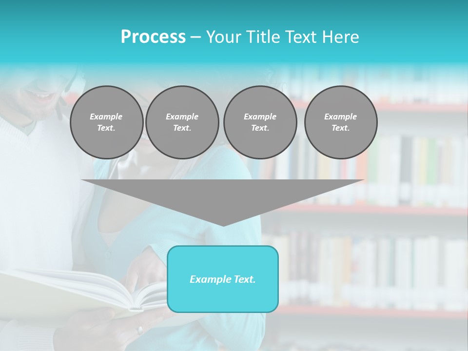 Happy Learning Attractive Female PowerPoint Template