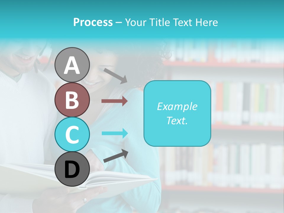 Happy Learning Attractive Female PowerPoint Template