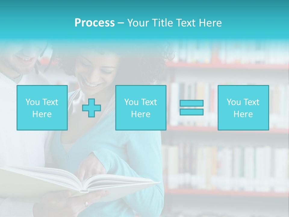 Happy Learning Attractive Female PowerPoint Template