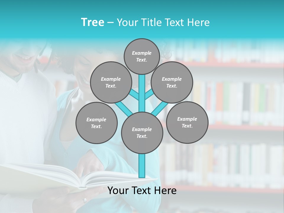 Happy Learning Attractive Female PowerPoint Template