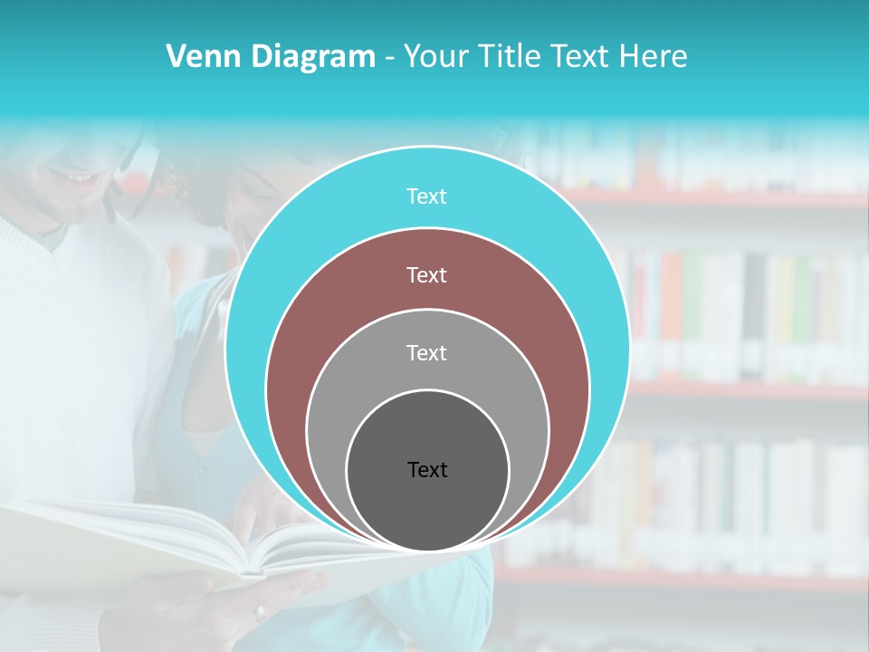 Happy Learning Attractive Female PowerPoint Template