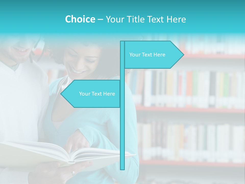 Happy Learning Attractive Female PowerPoint Template