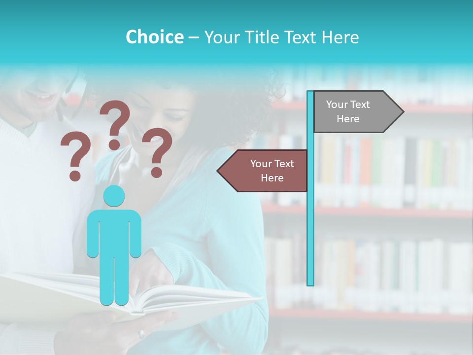 Happy Learning Attractive Female PowerPoint Template