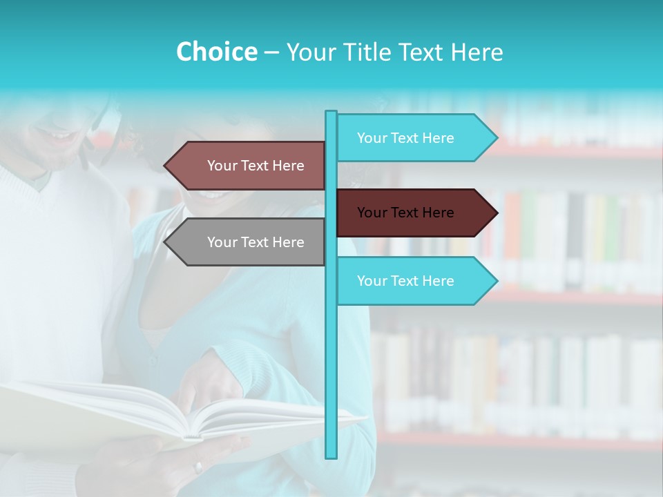 Happy Learning Attractive Female PowerPoint Template