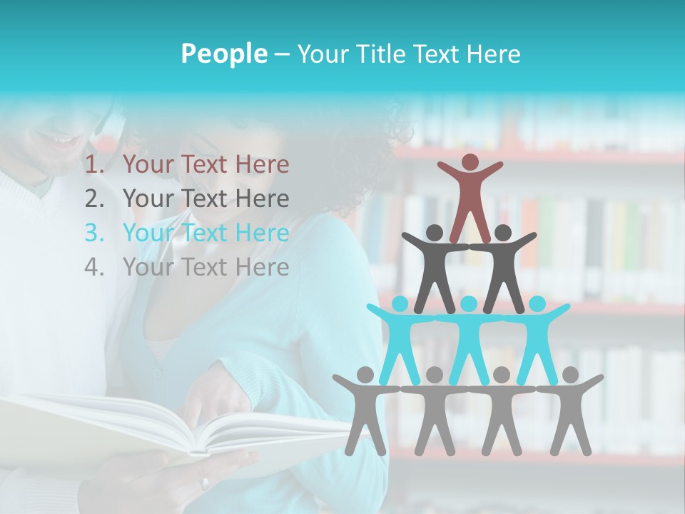 Happy Learning Attractive Female PowerPoint Template