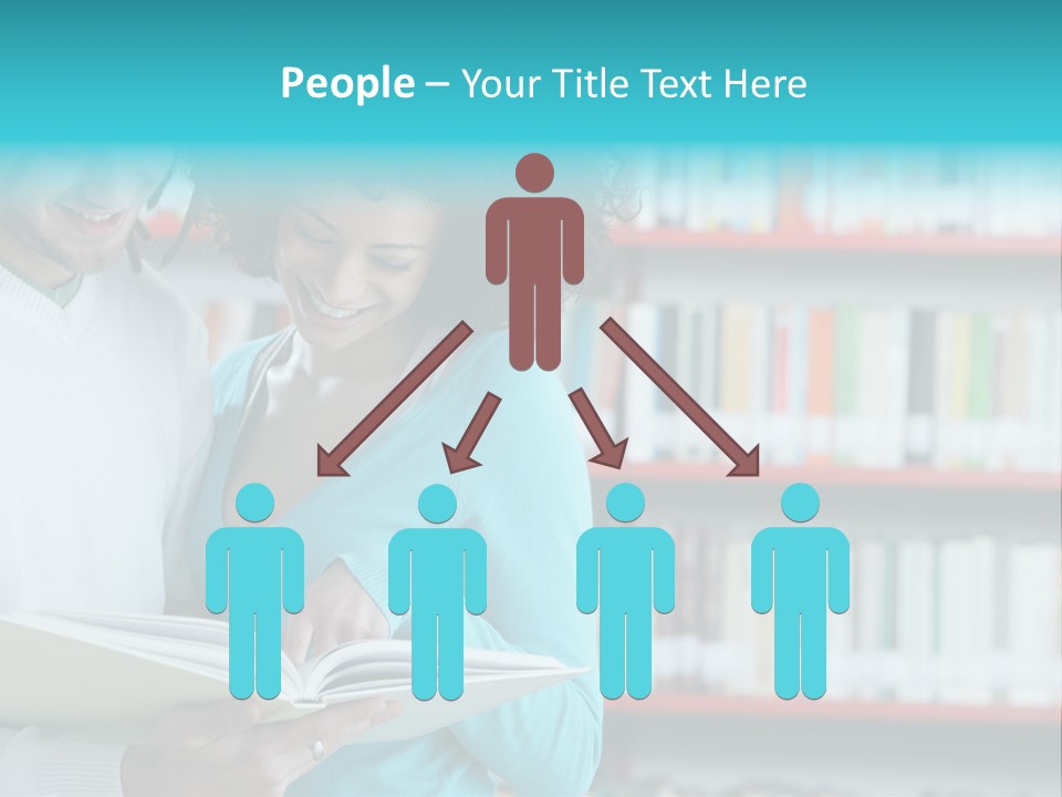 Happy Learning Attractive Female PowerPoint Template