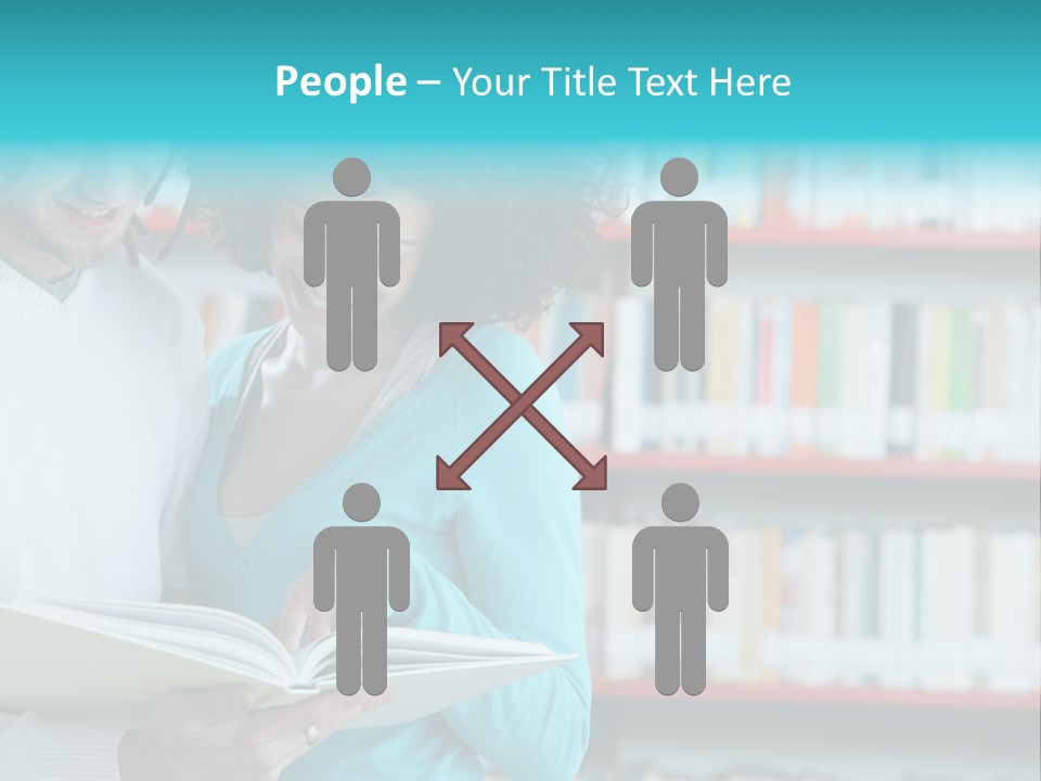 Happy Learning Attractive Female PowerPoint Template