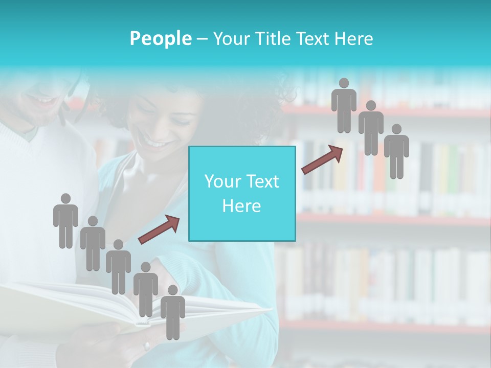 Happy Learning Attractive Female PowerPoint Template