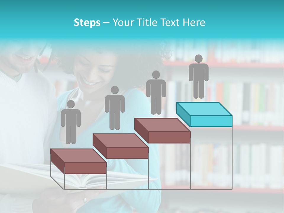 Happy Learning Attractive Female PowerPoint Template