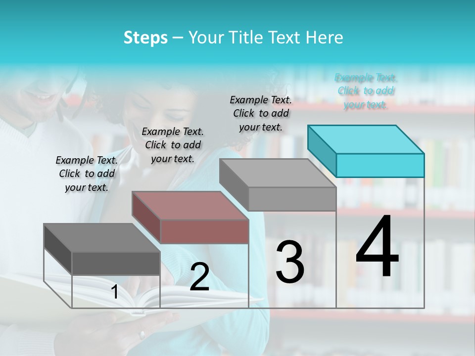 Happy Learning Attractive Female PowerPoint Template
