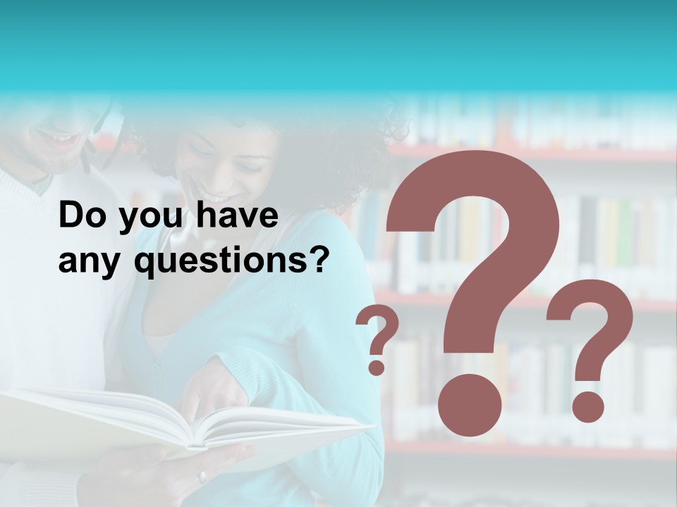 Happy Learning Attractive Female PowerPoint Template