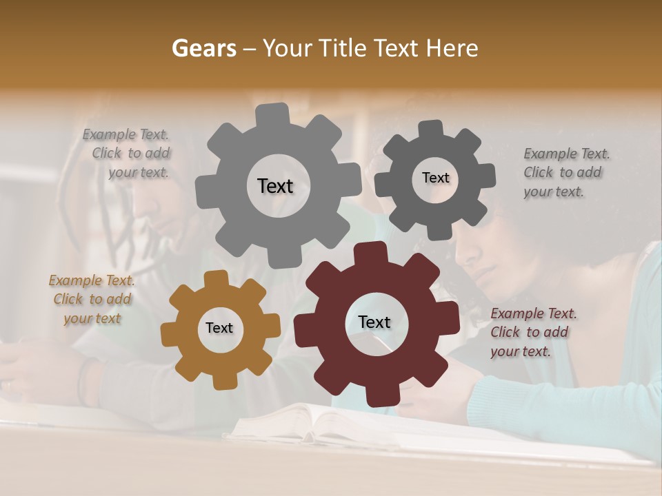 Smart Phone Young Man Campus PowerPoint Template