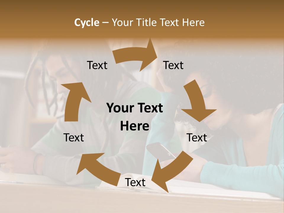 Smart Phone Young Man Campus PowerPoint Template