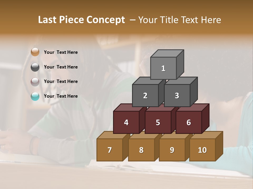 Smart Phone Young Man Campus PowerPoint Template