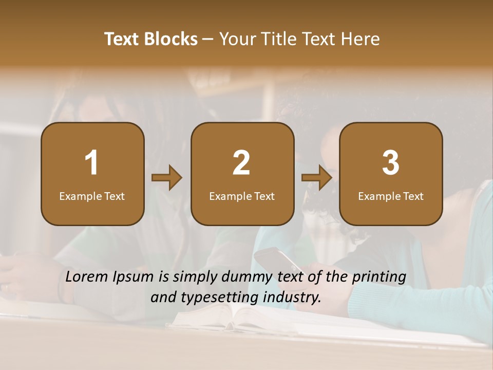 Smart Phone Young Man Campus PowerPoint Template