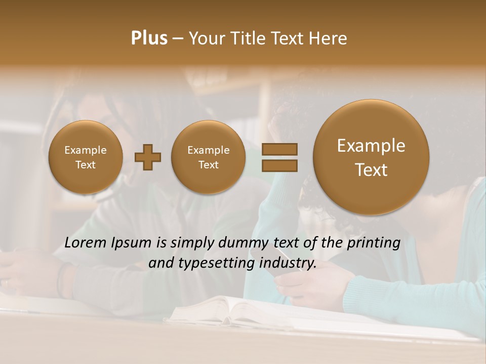 Smart Phone Young Man Campus PowerPoint Template