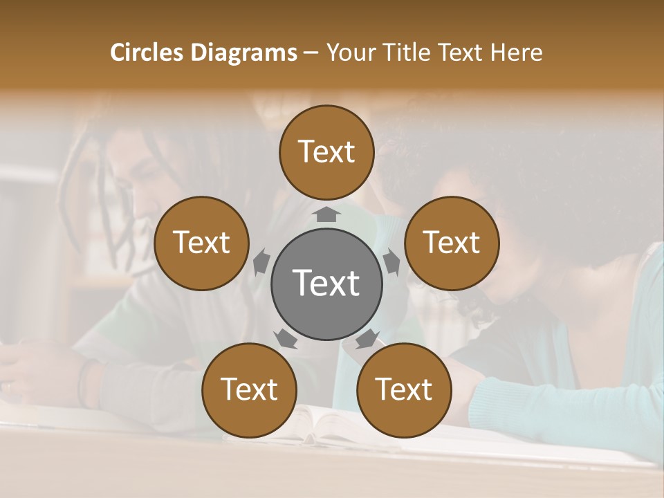 Smart Phone Young Man Campus PowerPoint Template