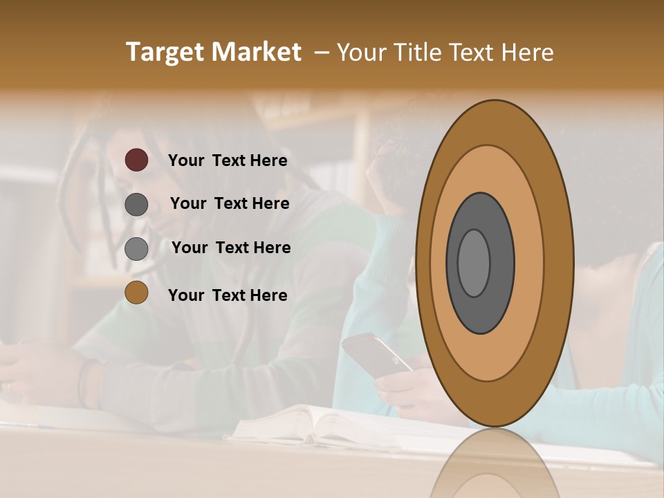 Smart Phone Young Man Campus PowerPoint Template