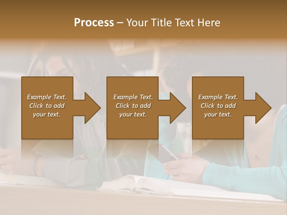 Smart Phone Young Man Campus PowerPoint Template