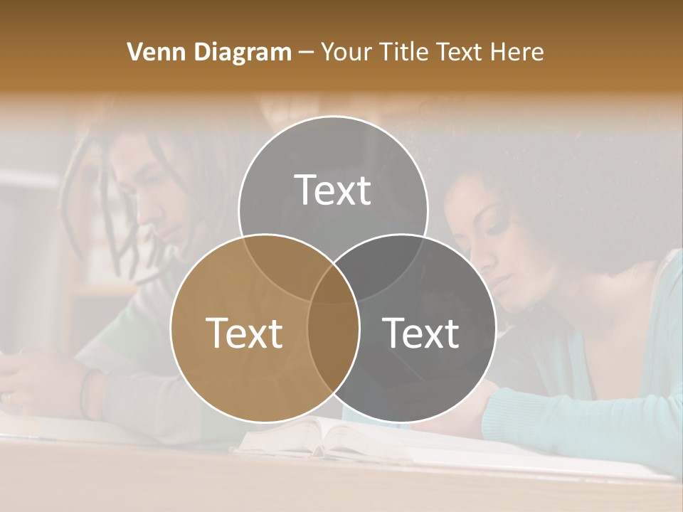 Smart Phone Young Man Campus PowerPoint Template