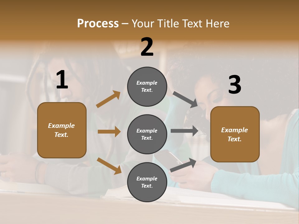 Smart Phone Young Man Campus PowerPoint Template