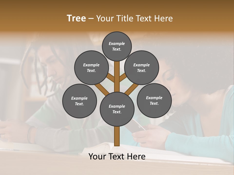 Smart Phone Young Man Campus PowerPoint Template