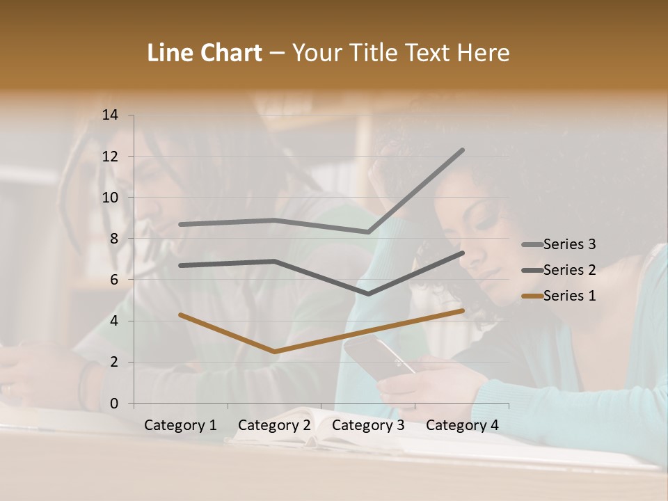 Smart Phone Young Man Campus PowerPoint Template