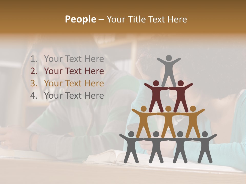 Smart Phone Young Man Campus PowerPoint Template