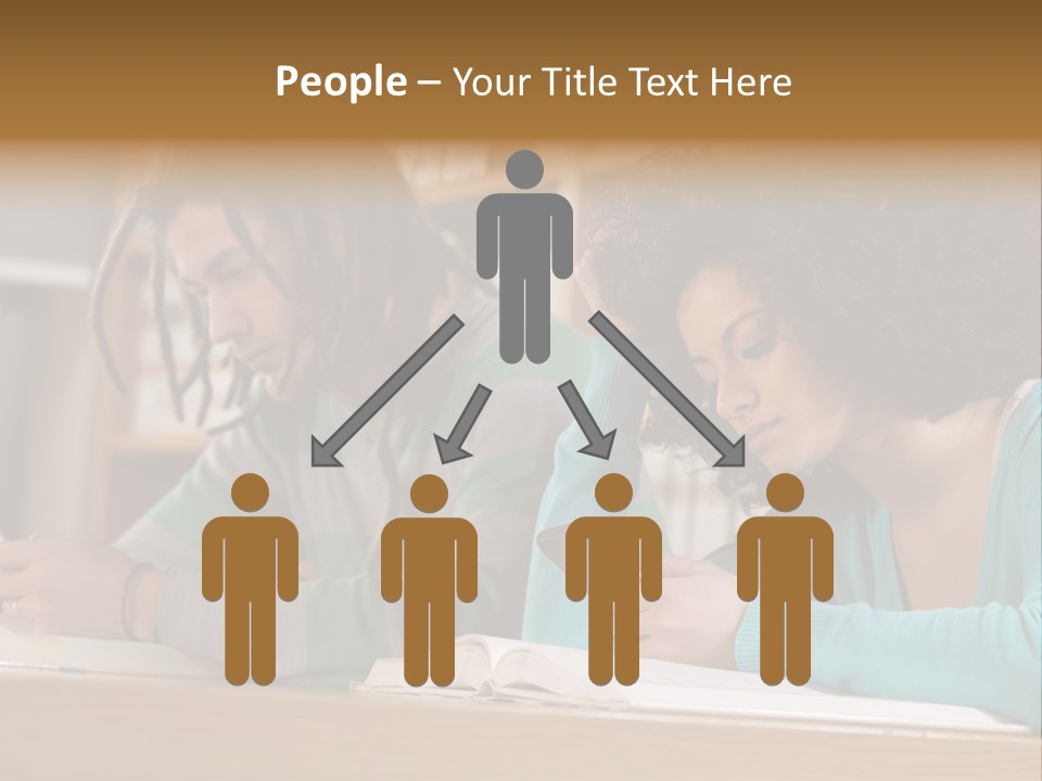 Smart Phone Young Man Campus PowerPoint Template