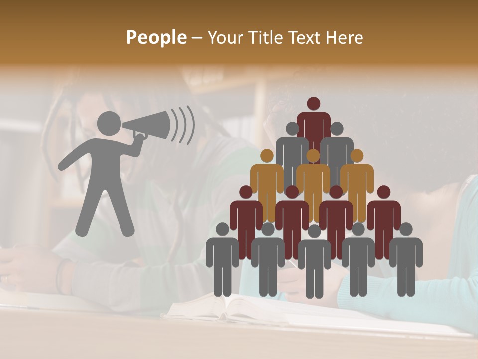 Smart Phone Young Man Campus PowerPoint Template