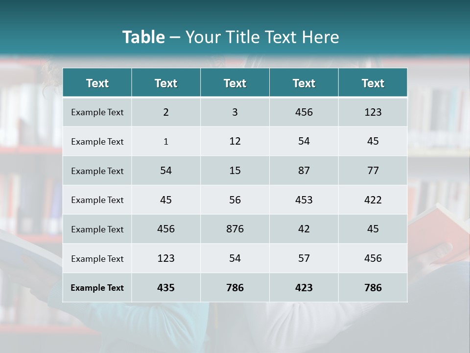 Library Dreadlocks Education PowerPoint Template