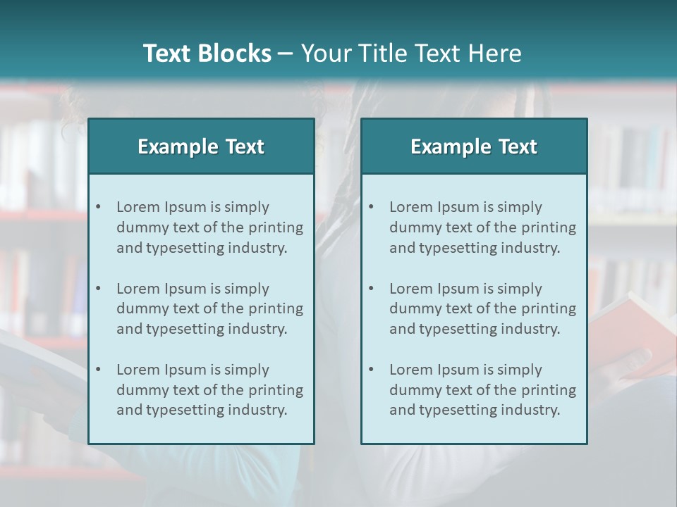 Library Dreadlocks Education PowerPoint Template