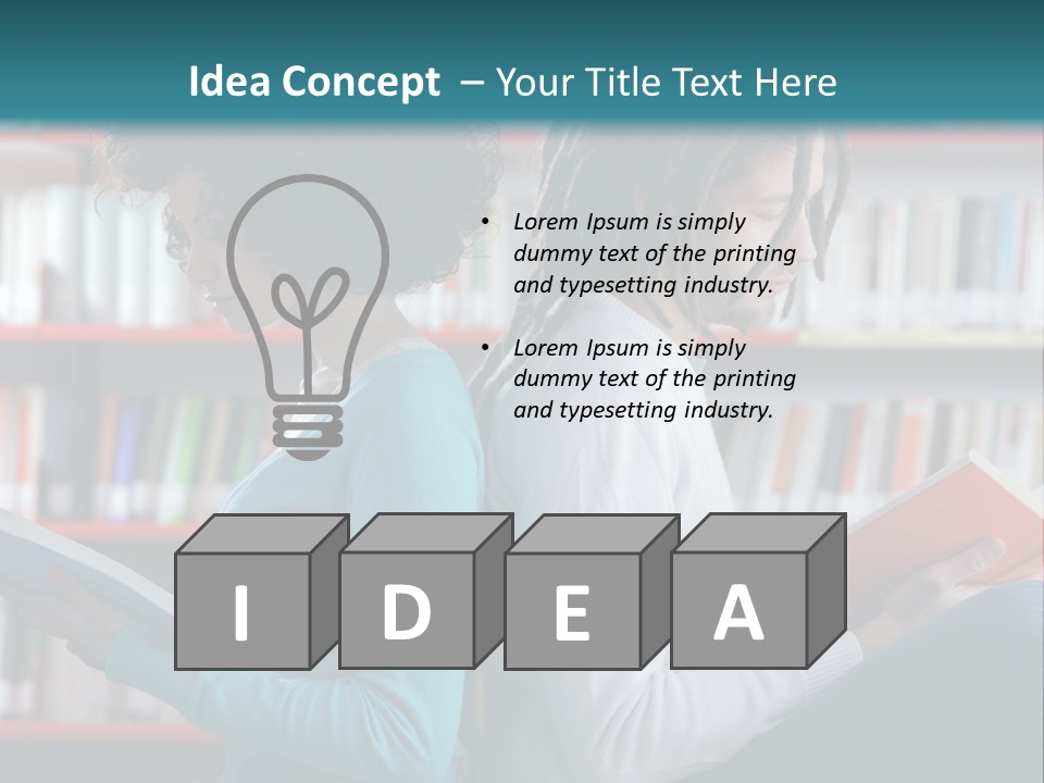 Library Dreadlocks Education PowerPoint Template