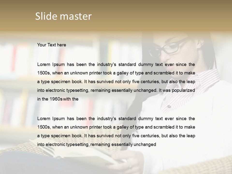 Attractive Smiling Person PowerPoint Template