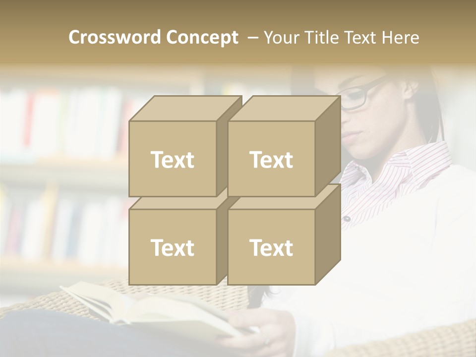 Attractive Smiling Person PowerPoint Template