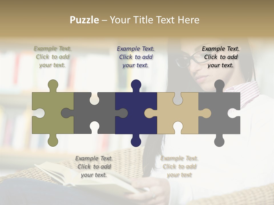 Attractive Smiling Person PowerPoint Template