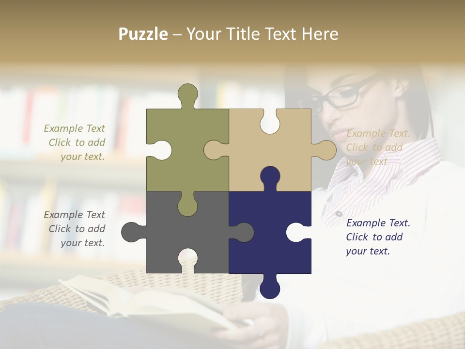 Attractive Smiling Person PowerPoint Template