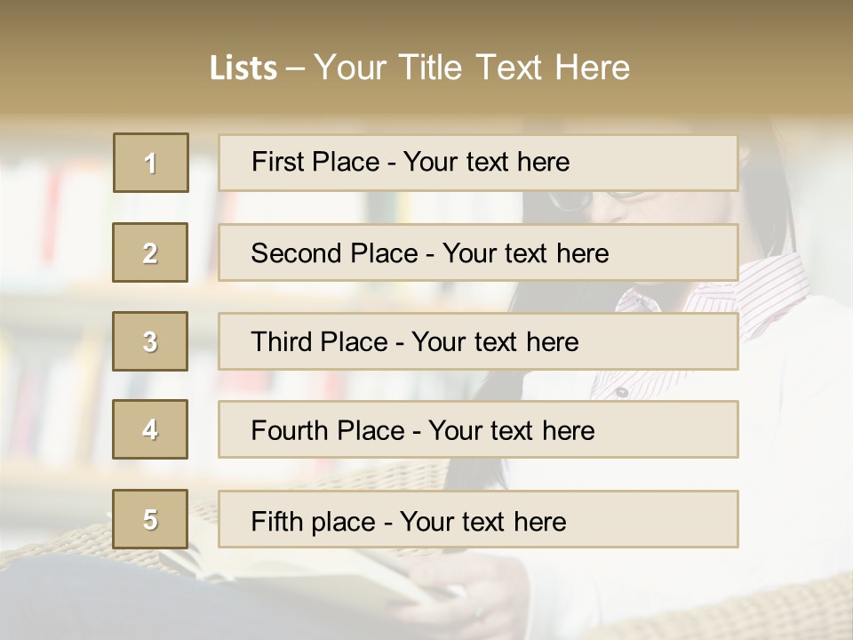 Attractive Smiling Person PowerPoint Template