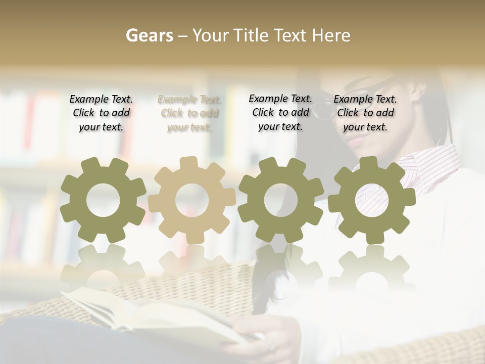 Attractive Smiling Person PowerPoint Template