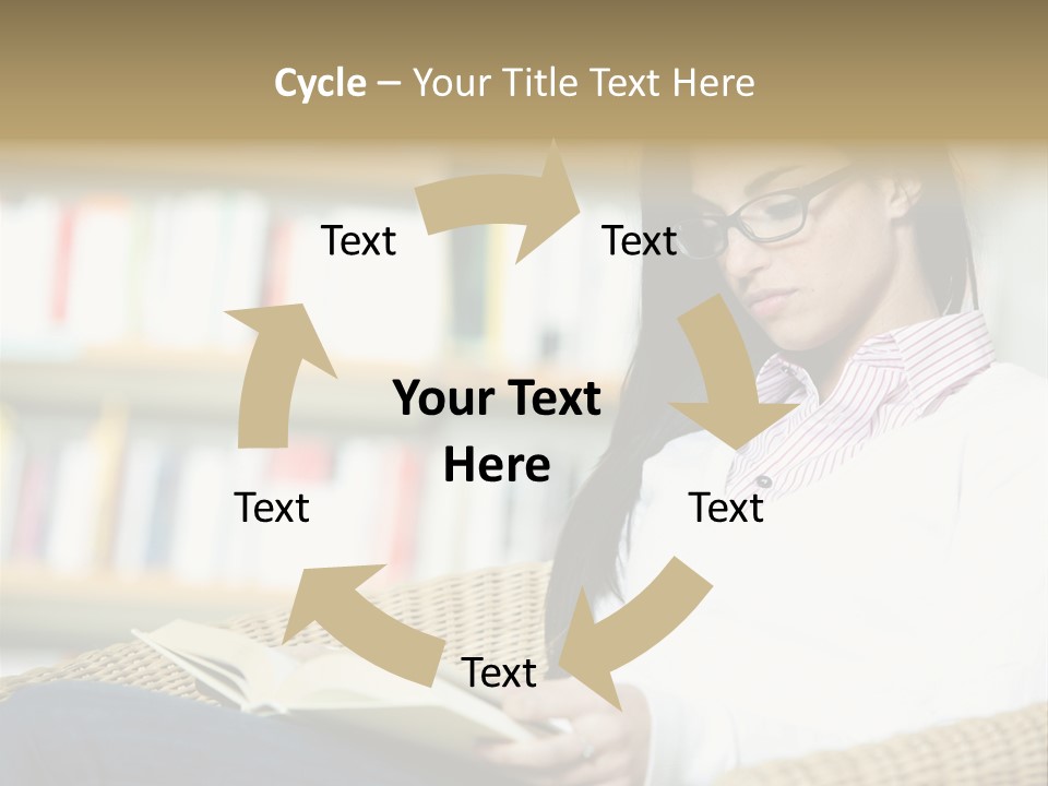 Attractive Smiling Person PowerPoint Template