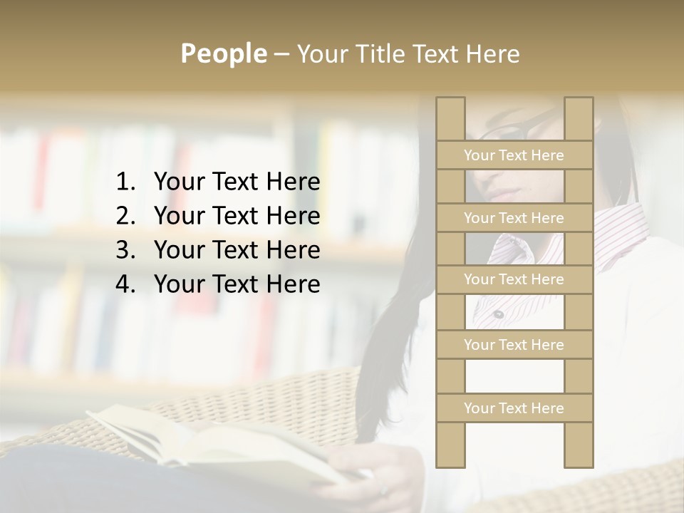 Attractive Smiling Person PowerPoint Template